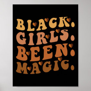Affiche Black Girls A Été Magique Melanin Afro-Américain H
