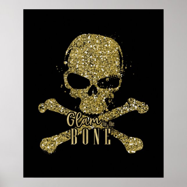 Affiche Black Glam to the Bone Gold (Devant)