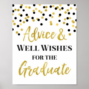 Affiche Black Gold Confetti Conseils pour les enseignes su
