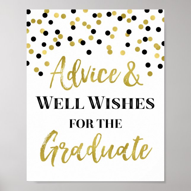 Affiche Black Gold Confetti Conseils pour les enseignes su (Devant)