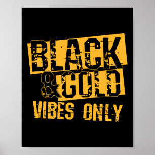 Affiche Black Gold Game Day Group Chemise Pour Lycée Pour