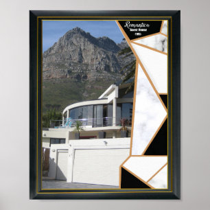 Affiche Black Gold Modern géométrique Abstrait