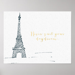 Affiche Black Gold "Ne Cessez Jamais Votre Daydream"