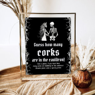 Affiche Black Gothic Halloween Devinez Combien De Corks Je