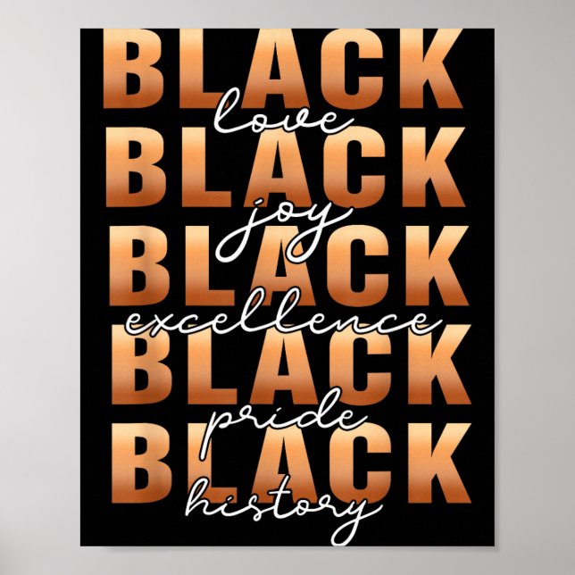 Affiche Black History Black Love Joy Exellence Pride Melan (Devant)