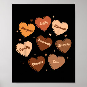 Affiche Black History Fists Diversité Équité Melanin Afriq