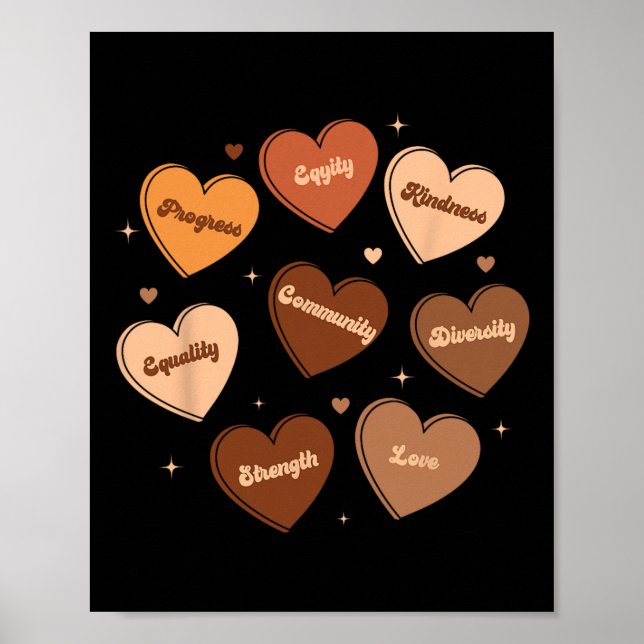 Affiche Black History Fists Diversité Équité Melanin Afriq (Devant)