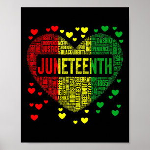 Affiche Black History Heart Junet19 Melanin African Ame