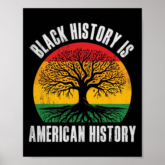 Affiche Black History Is American History Bhm African Root (Devant)