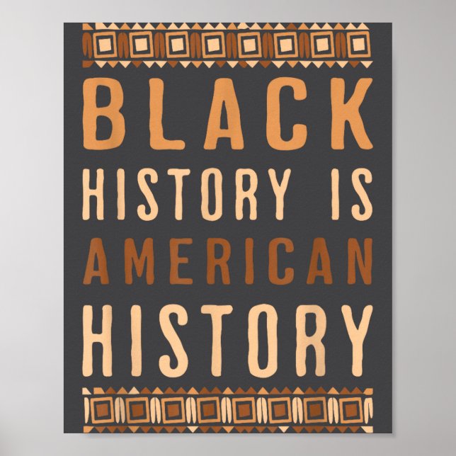 Affiche Black History Is American History Melanin Black Pr (Devant)