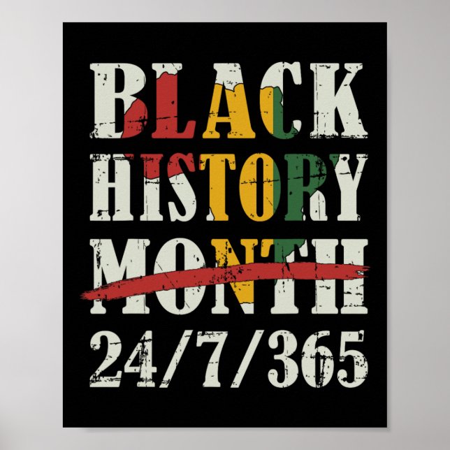 Affiche Black History Month 247365 With African Map Flag  (Devant)