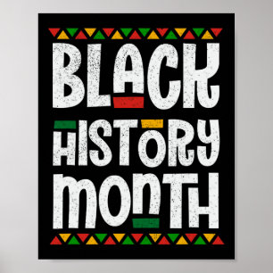 Affiche Black History Month African American Melanin Pride