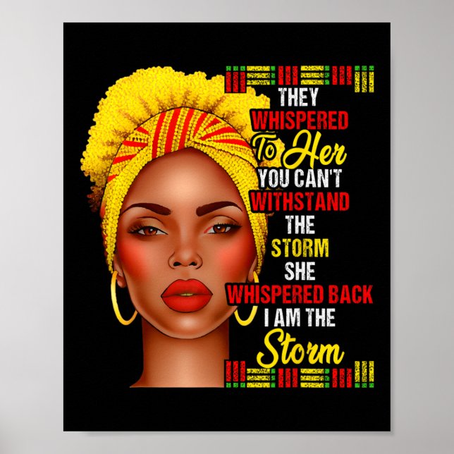Affiche Black History Month Afro Black Women Girls I'm The (Devant)