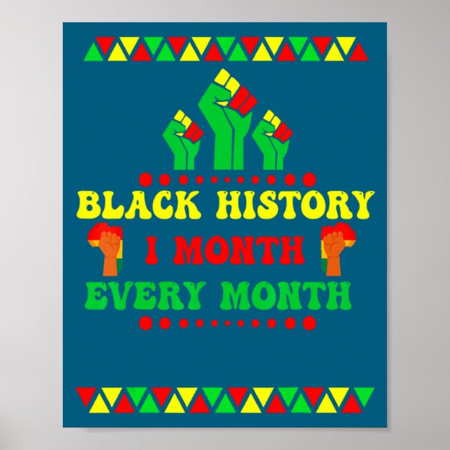 Affiche Black History Month Every Month  (Devant)