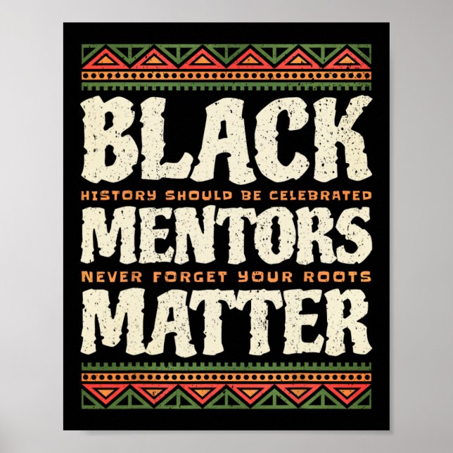 Affiche Black History Month Mentors Problem African Americ (Devant)