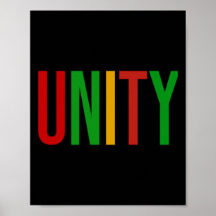 Affiche Black History Moth Unity Pan African Colours Stick
