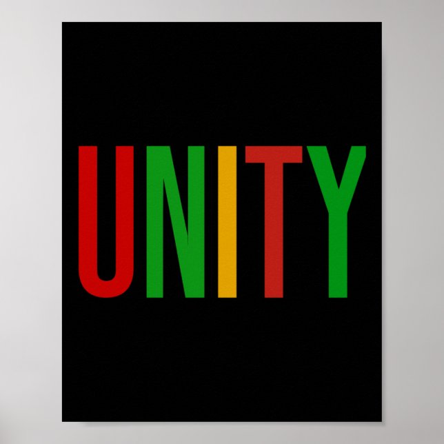 Affiche Black History Moth Unity Pan African Colours Stick (Devant)