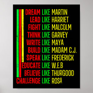 Affiche Black History Pride Martin Black Afro African