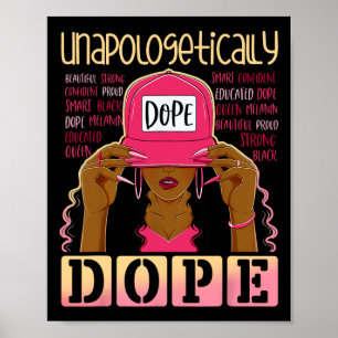 Affiche Black History Queen Afro Unapologtical Drug Mel