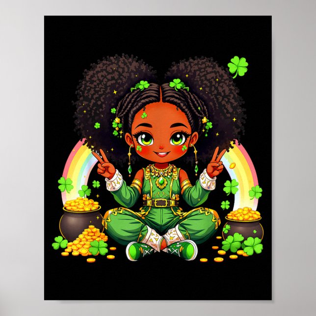 Affiche Black Irish Afro Black Girl African American St Pa (Devant)