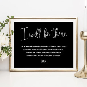 Affiche Black Je serai là Mariage du nom du siège commémor