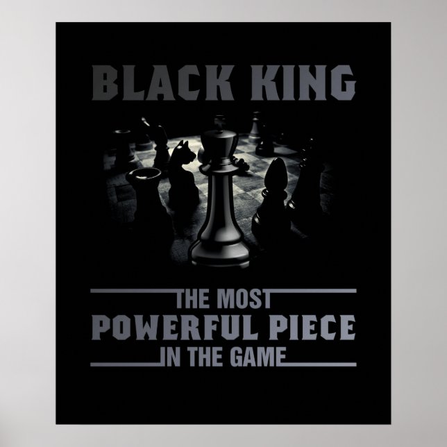 Affiche Black King la pièce la plus puissante du jeu (Devant)