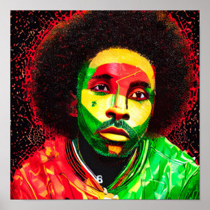 Affiche Black King Melanin Homme Bruh Hommes Fils Garçon P