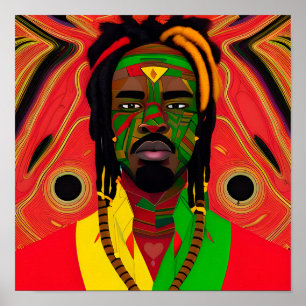 Affiche Black King Melanin Homme Bruh Hommes Fils Garçon P