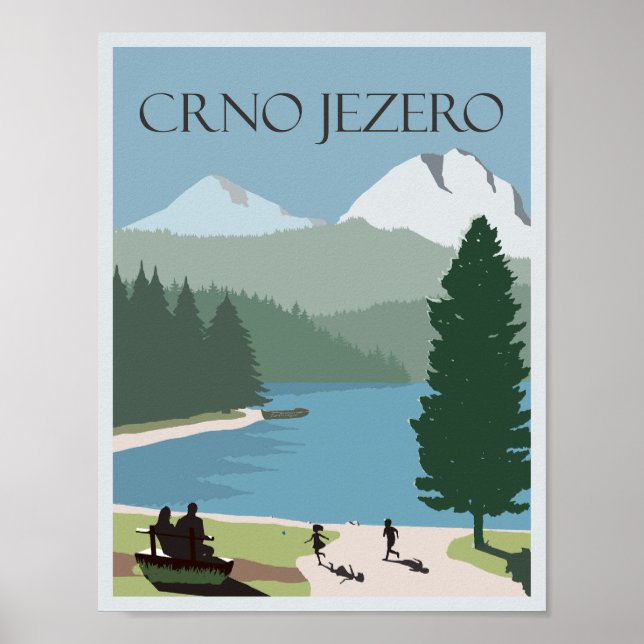 Affiche Black Lake Crno Jezero Monténégro 8,5''x11''' (Devant)