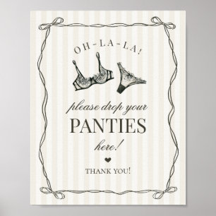 Affiche Black Lingerie Bachelorette Panneaux S'il vous pla