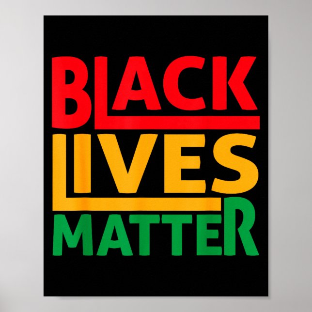 Affiche Black Lives Blm Human Rights Black History Month  (Devant)