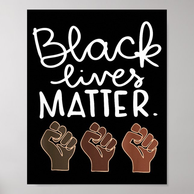 Affiche Black Lives Blm Human Rights Black History Month  (Devant)
