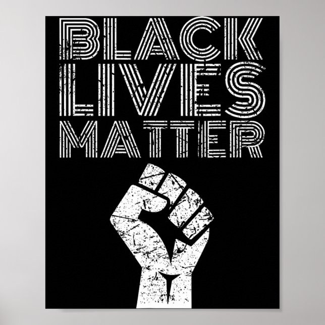 Affiche Black Lives Blm Human Rights Black History Month  (Devant)