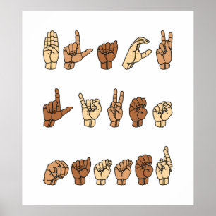 Affiche Black Lives Matt Langue des signes américaine