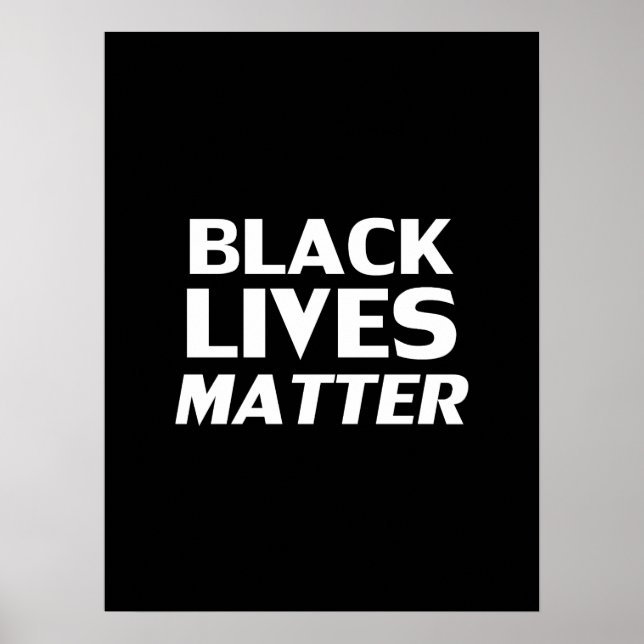 Affiche "black lives matter" noir blanc - (Devant)