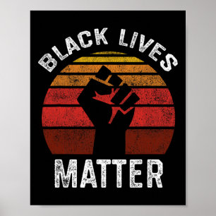 Affiche Black Lives Problème Blm Rétro Hommes Femmes Enfan
