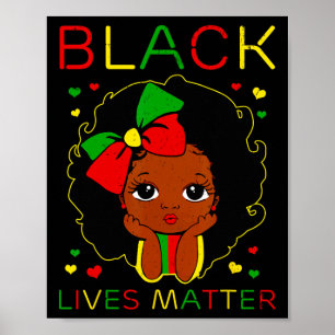 Affiche Black Lives Problème Little Melanin Princess Black
