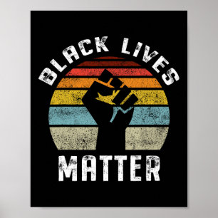 Affiche Black Lives Problème Rétro Vintage