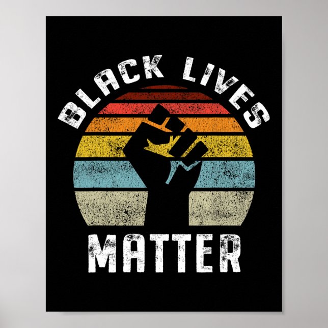 Affiche Black Lives Problème Rétro Vintage (Devant)