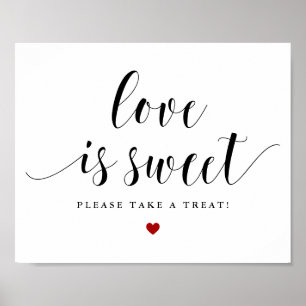 Affiche Black Love is Sweet Please Take a Treat Mariage