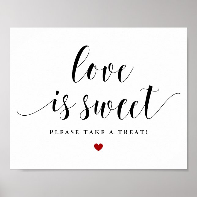 Affiche Black Love is Sweet Please Take a Treat Mariage (Devant)