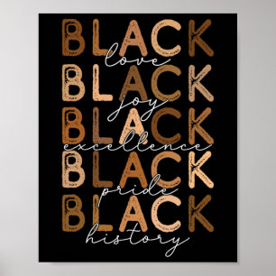 Affiche Black Love Joie Excellence Pride Histoire Black Hi