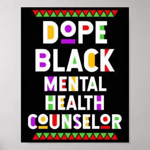 Affiche Black Mental Health Counselor African American Job