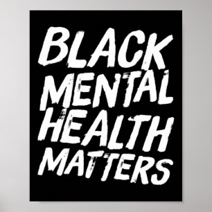 Affiche Black Mental Health Problems Thérapie Cadeau