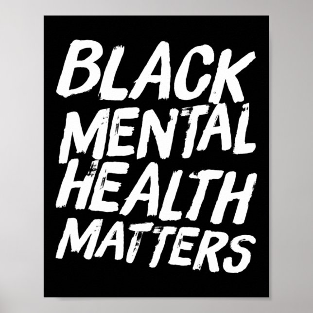 Affiche Black Mental Health Problems Thérapie Cadeau (Devant)