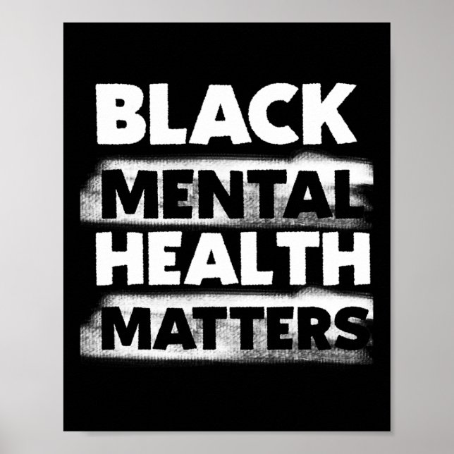 Affiche Black Mental Health Problems Therapy Black Excelle (Devant)