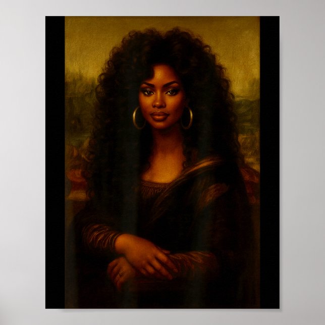 Affiche Black Mona Lisa Afro African American Melanin Blac (Devant)