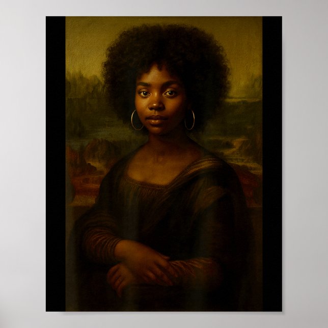 Affiche Black Mona Lisa Afro African American Melanin Blac (Devant)