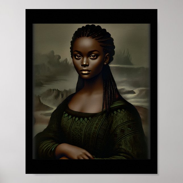 Affiche Black Mona Lisa Mois de l'histoire des Noirs Afriq (Devant)