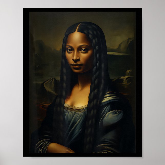 Affiche Black Mona Lisa Mois de l'histoire des Noirs Femme (Devant)
